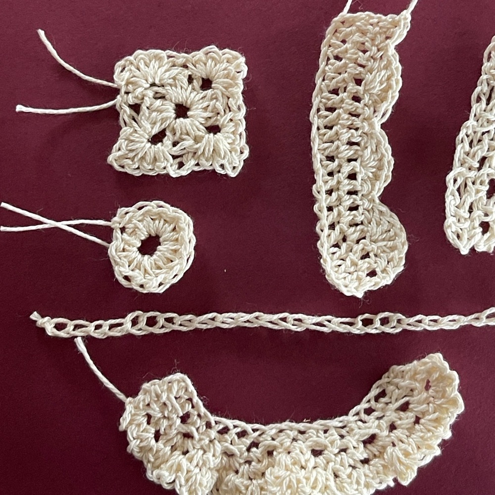 Handmade Crochet Lace Pieces in Cream🌺 - Picture 3 of 5